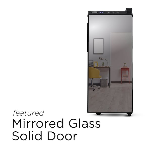 Black & Decker 12 Bottle Wine Cellar, Thermoelectric with LED Display and Mirror Door - BD60336