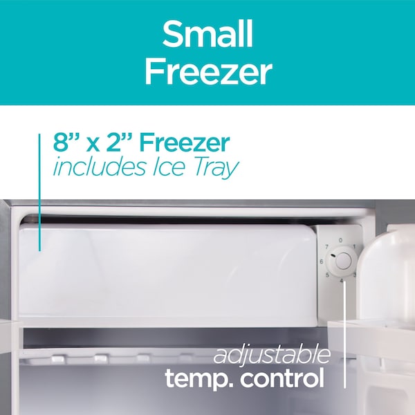 Black & Decker Compact Refrigerator Energy Star Single Door Mini Fridge with Freezer, 2.5 Cubic Feet, VCM - BCRK25V