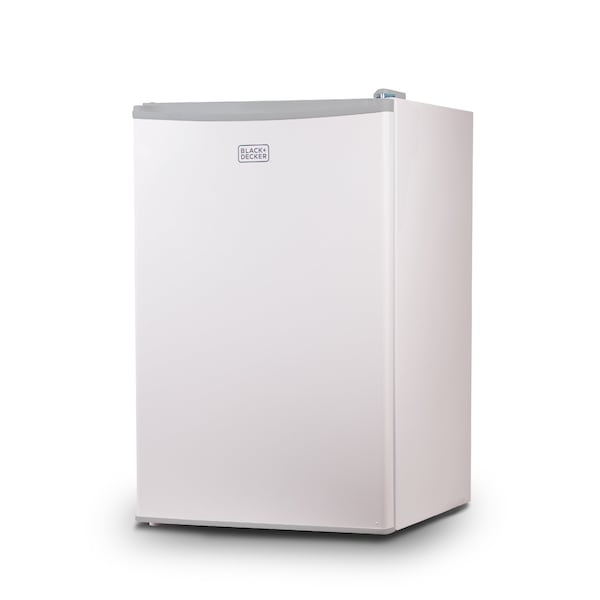 Black & Decker Compact Refrigerator Energy Star Single Door Mini Fridge with Freezer, 4.3 Cubic Ft., White - BCRK43W