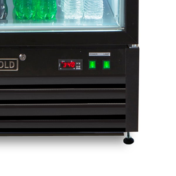 Maxx Cold Refrigerator 23 cu.ft., Single Door, Comm. Merchandiser, Black/Glass - MXM1-23RB