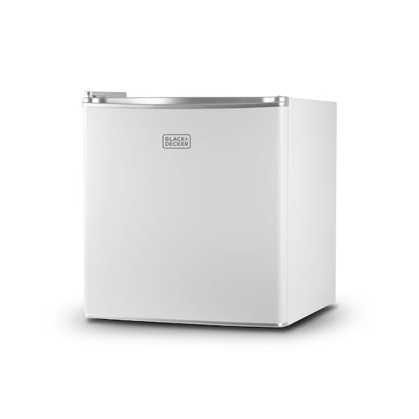 Black & Decker Compact Refrigerator Energy Star Single Door Mini Fridge with Freezer, 1.7 Cubic Ft., White - BCRK17W