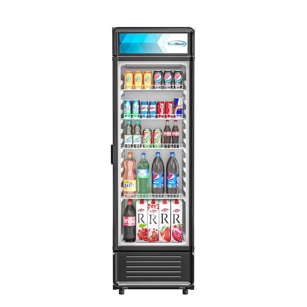 Koolmore Commercial 1 Glass Door Display Upright Beverage Refrigerator Cooler Merchandiser - MDR-9CP