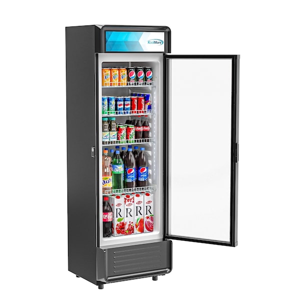 Koolmore Commercial 1 Glass Door Display Upright Beverage Refrigerator Cooler Merchandiser - MDR-9CP