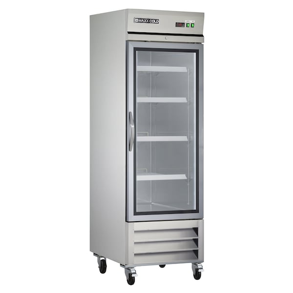 Maxx Cold Reach-In Refrigerator, Glass Door, Bottom Mount 23 CUFT - MXCR-23GD