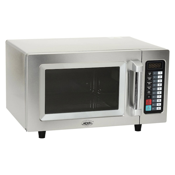 Nexel Commercial Microwave Oven, 0.9 Cu. Ft., 1000 Watts, Touch Control, Stainless Steel - 242945