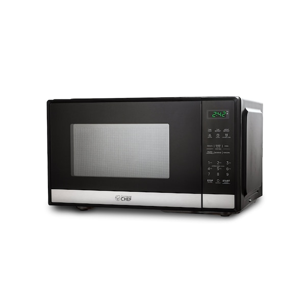 Commercial Chef 0.9 cu ft. Countertop Microwave Oven, Stainless Steel - CHM9MS
