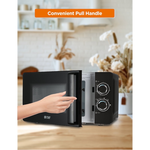 Commercial Chef 0.7 cu ft. 700 - Watt Countertop Microwave Oven, Black - CHM7DBD