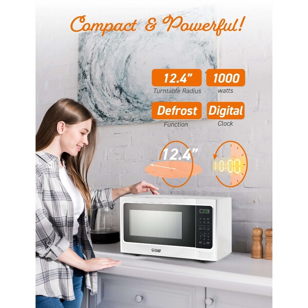 Commercial Chef 1.3 cu ft. 1000 - Watt Countertop Microwave Oven - CHM13MW6