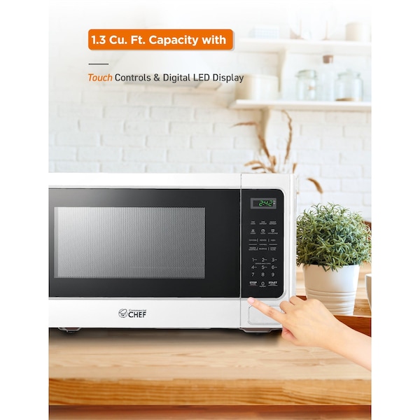 Commercial Chef 1.3 cu ft. 1000 - Watt Countertop Microwave Oven - CHM13MW6