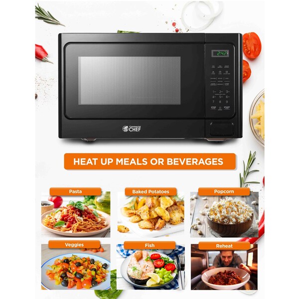 Commercial Chef 1.3 cu ft. 1000 - Watt Countertop Microwave Oven - CHM13MB6