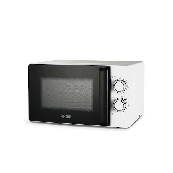 Commercial Chef 0.7 cu ft. 700 - Watt Countertop Microwave Oven, White - CHM7DWD