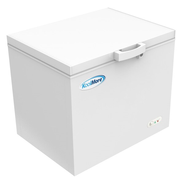Koolmore Commercial Deep Chest Freezer with Wire Basket, 10 cu. ft. Compact Food and Meat Storage - SCF-9C