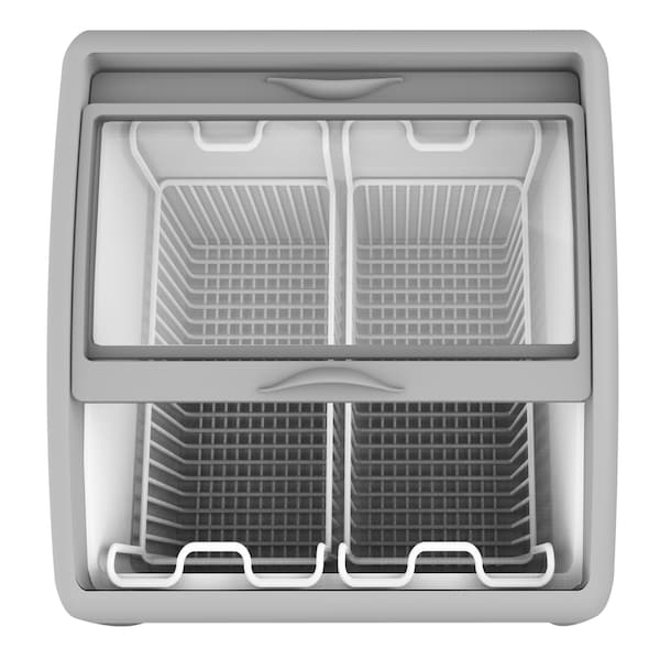 Koolmore Commercial Ice Cream Freezer Display Case, Glass Top Chest Freezer with 2 Storage Baskets and Clear - MCF-6C