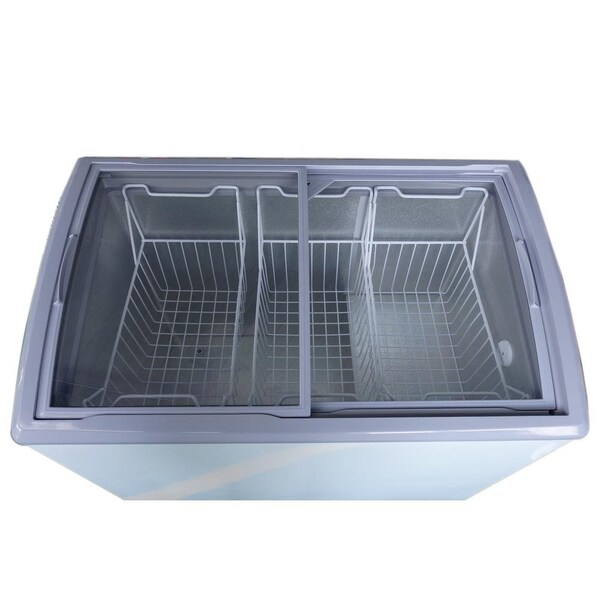 Premium Levella 7.4 cu ft Curved Glass Door Chest Freezer - PFR740G