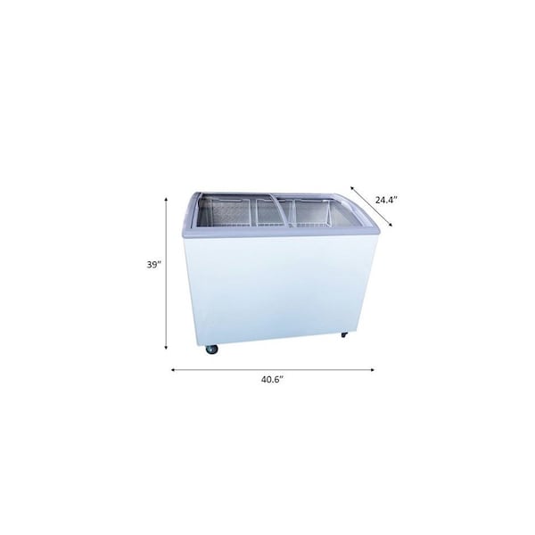 Premium Levella 7.4 cu ft Curved Glass Door Chest Freezer - PFR740G