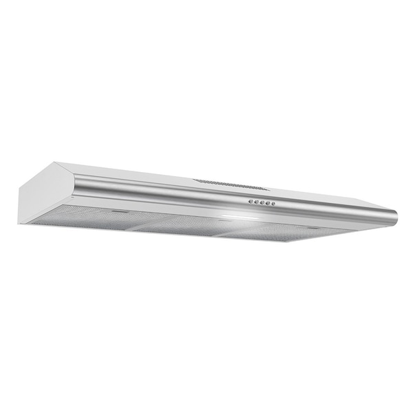 Streamline 36 in. Consoli Ducted Undermount 80 CFM Range Hood in Brushed Stainless Steel - T-10711-1-DT