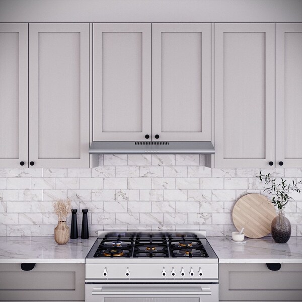 Streamline 36 in. Consoli Ducted Undermount 80 CFM Range Hood in Brushed Stainless Steel - T-10711-1-DT