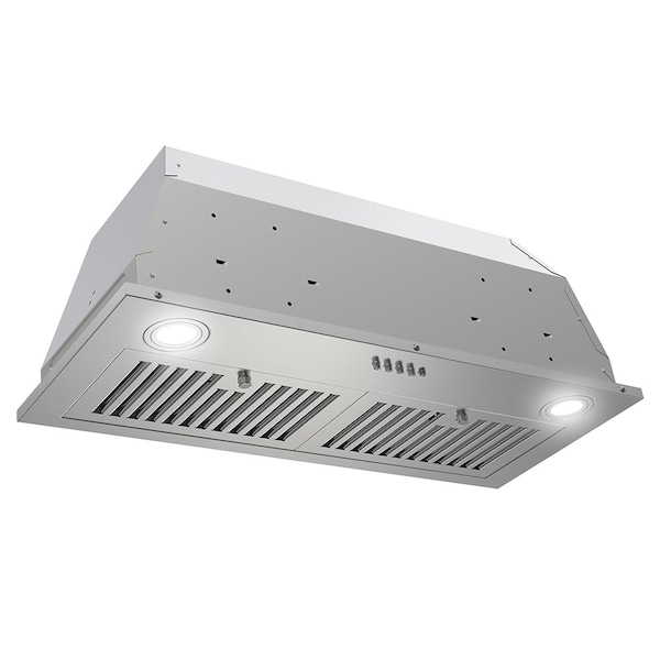 Streamline 28 in. Sacchi Ductless Insert 350 CFM Range Hood in Brushed Stainless Steel - T-4015-1-DL