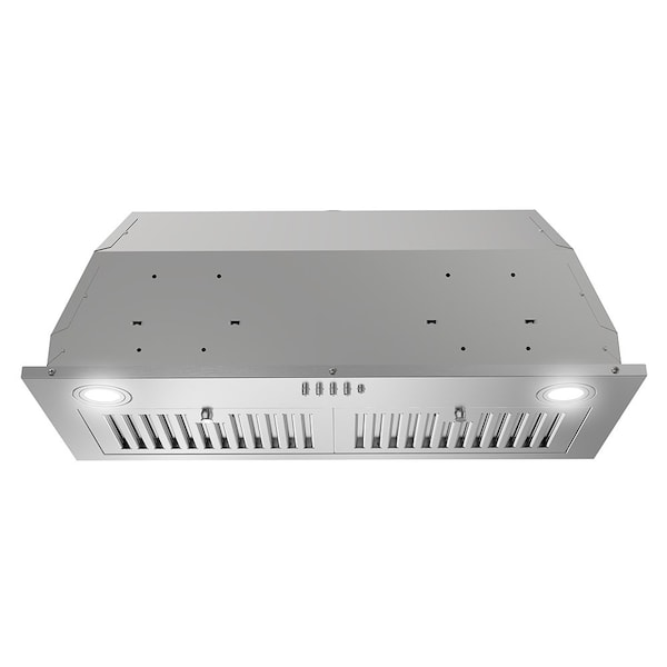 Streamline 28 in. Sacchi Ductless Insert 350 CFM Range Hood in Brushed Stainless Steel - T-4015-1-DL