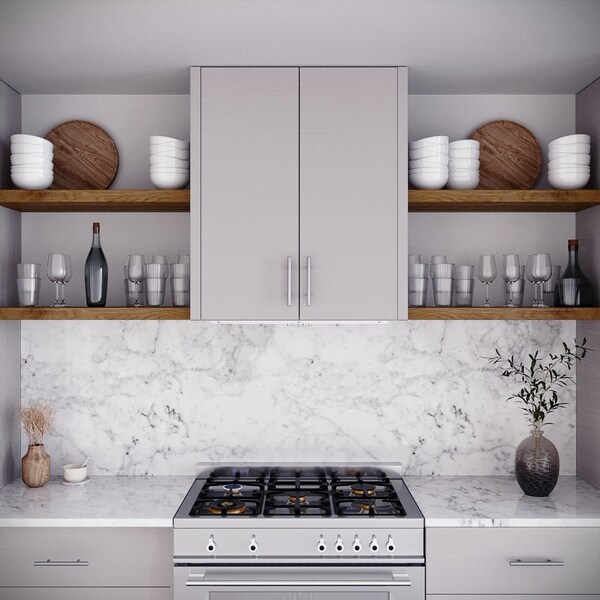Streamline 28 in. Sacchi Ductless Insert 350 CFM Range Hood in Brushed Stainless Steel - T-4015-1-DL