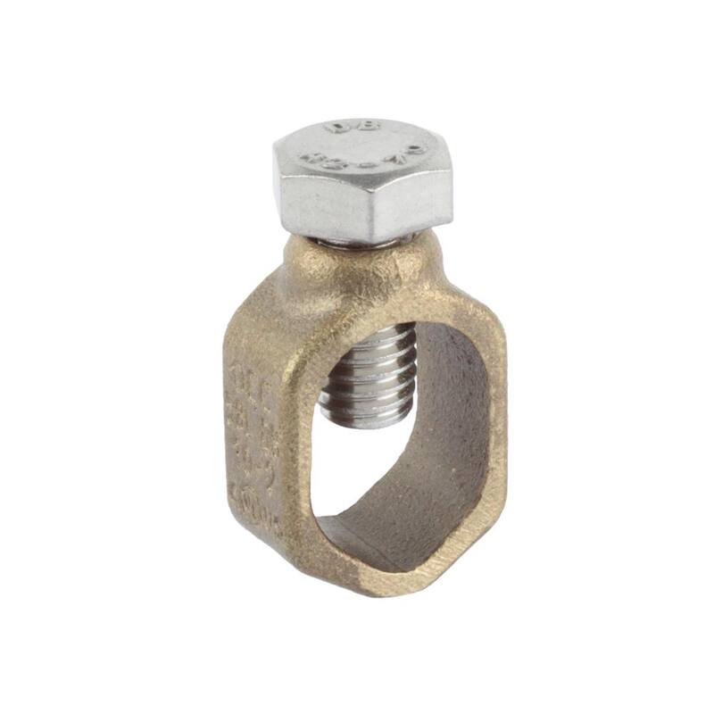 Abrazadera de varilla de tierra de bronce de 5/8 pulgadas para Electricidad Comercial (paquete de 5) - GOEC5/8LDB-5