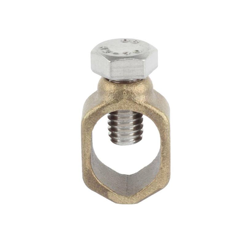 Abrazadera de varilla de tierra de bronce de 5/8 pulgadas para Electricidad Comercial (paquete de 5) - GOEC5/8LDB-5