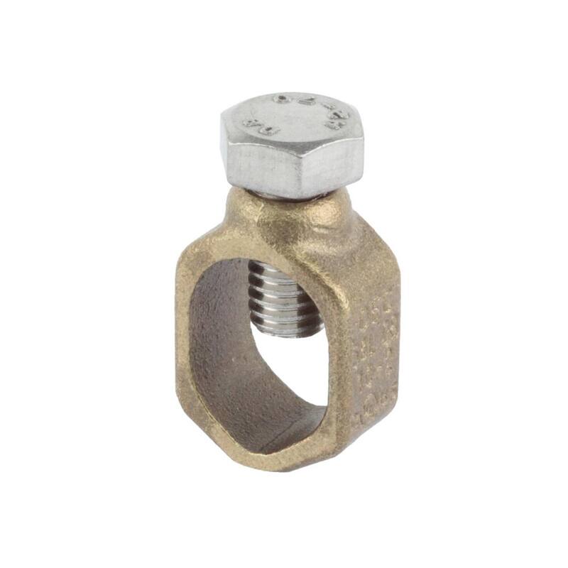 Abrazadera de varilla de tierra de bronce de 5/8 pulgadas para Electricidad Comercial (paquete de 5) - GOEC5/8LDB-5