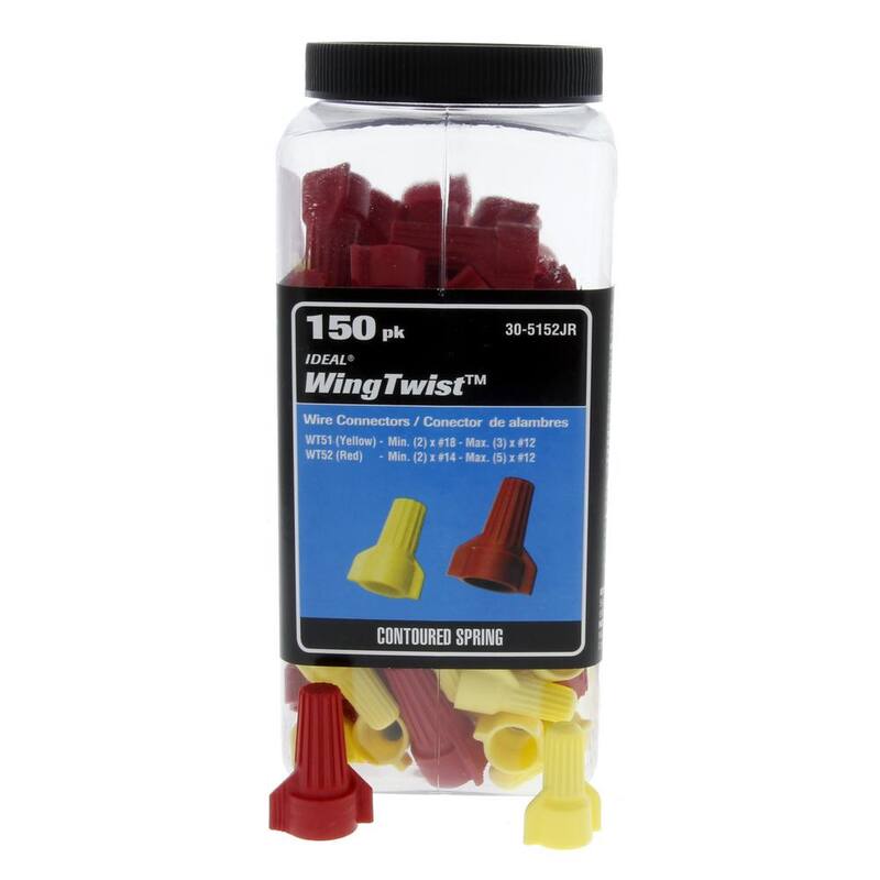 Conectores de alambre rojo y amarillo surtidos IDEAL WingTwist (paquete de 150) - 30-5152J