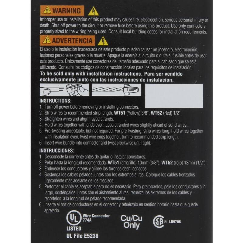 Conectores de alambre rojo y amarillo surtidos IDEAL WingTwist (paquete de 150) - 30-5152J