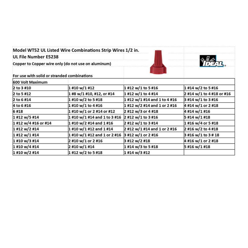 Conectores de alambre rojo y amarillo surtidos IDEAL WingTwist (paquete de 150) - 30-5152J