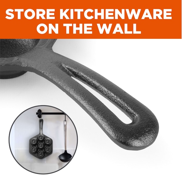Commercial Chef Cast Iron Danish Aebleskiver Pan, Makes 7 Pancake Balls - CHCI4105