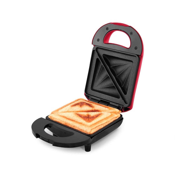 Rise By Dash 7.8 in. L X 6.2 in. W Metal Nonstick Surface Red Sandwich Grill - RPM100GBRR06