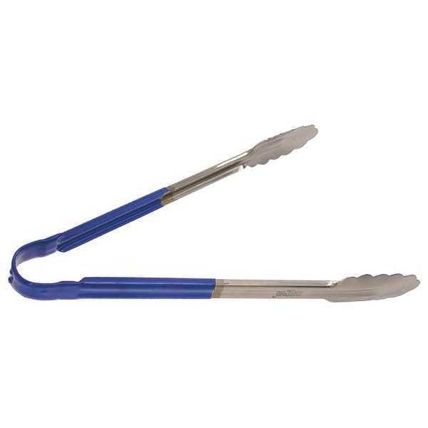 Crestware Tong, Blue, 12 in. L, Stainless Steel - CG12BL