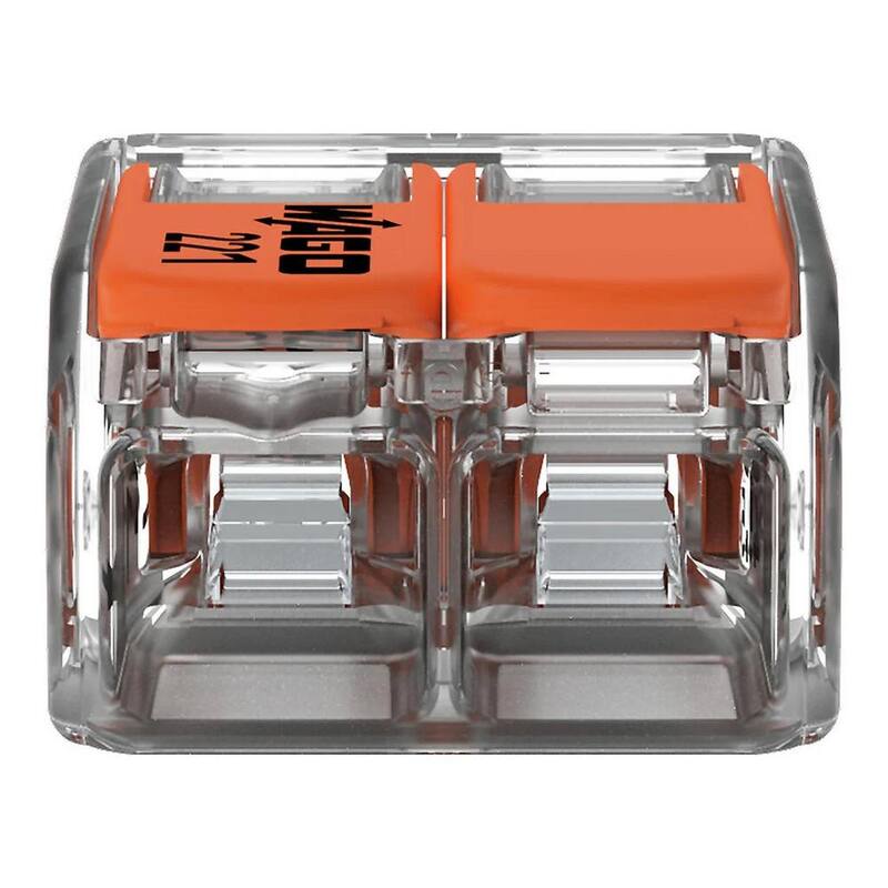 WAGO 221-412 Conectores de empalme compactos de palanca de cable 2 conductores (paquete de 50) - 0221412K00-012