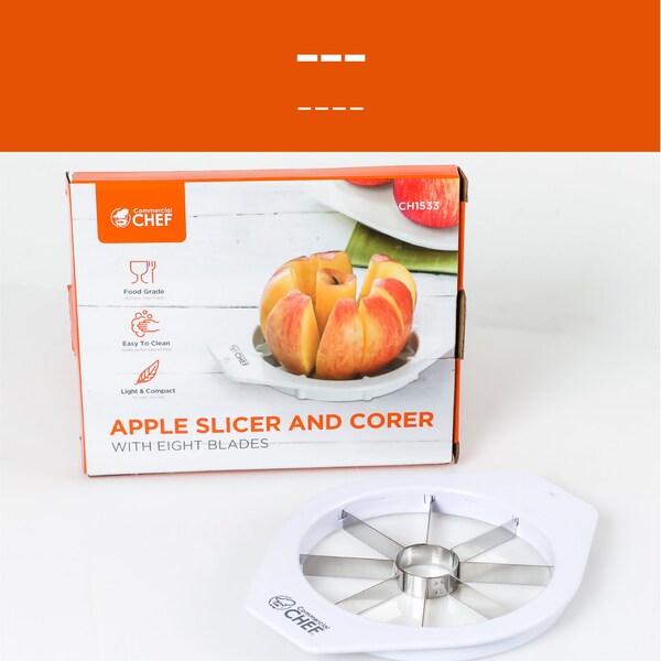 Commercial Chef Apple Slicer Corer Wedger, Handheld Apple Cutter - CH1533