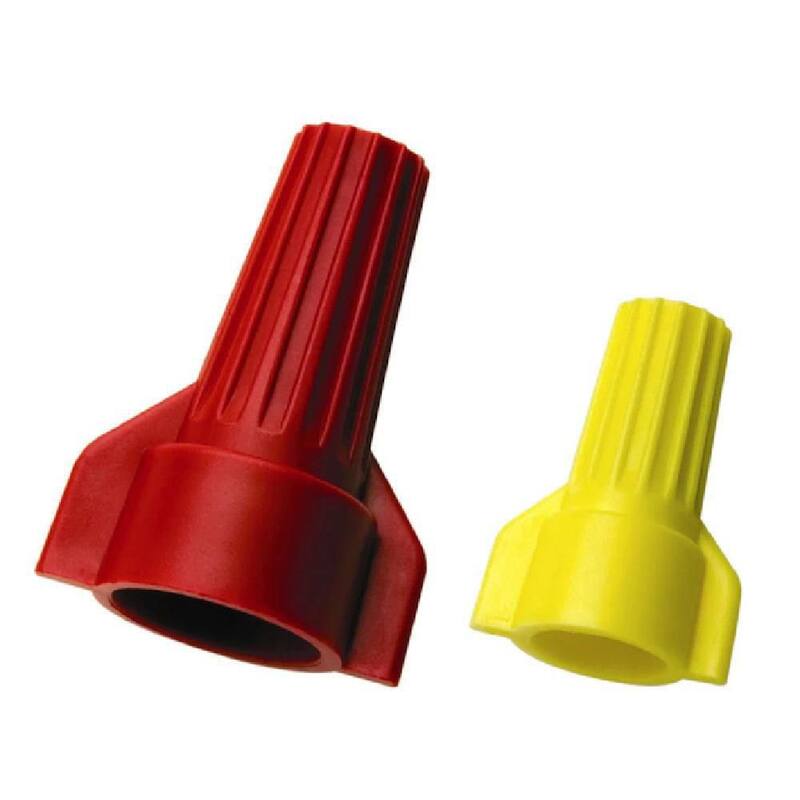 Conectores de cables alados surtidos para electricidad comercial (amarillos y rojos) (paquete de 180) - EWA-180