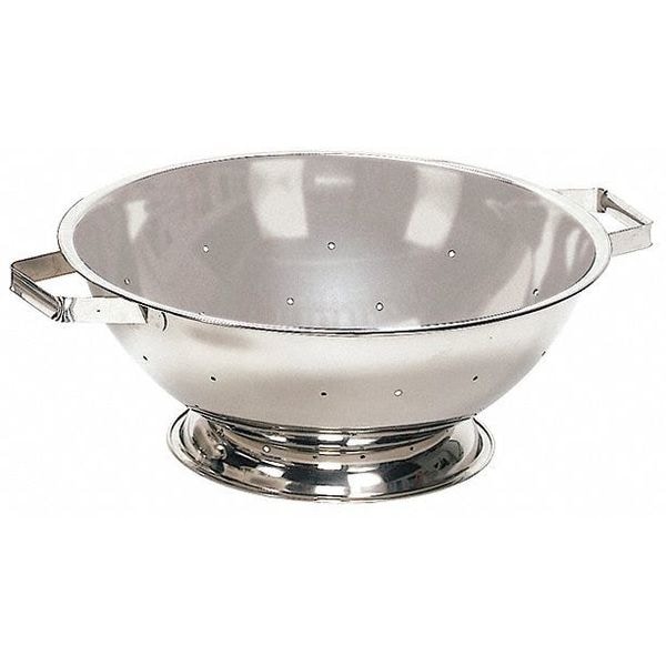 Crestware Colander, 13 qt., 5-1/2 in. H, Steel - COL13