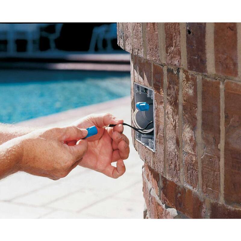 Conectores de alambre impermeables DryConn Medianos, Aqua/Rojo (paquete de 20) - 62214