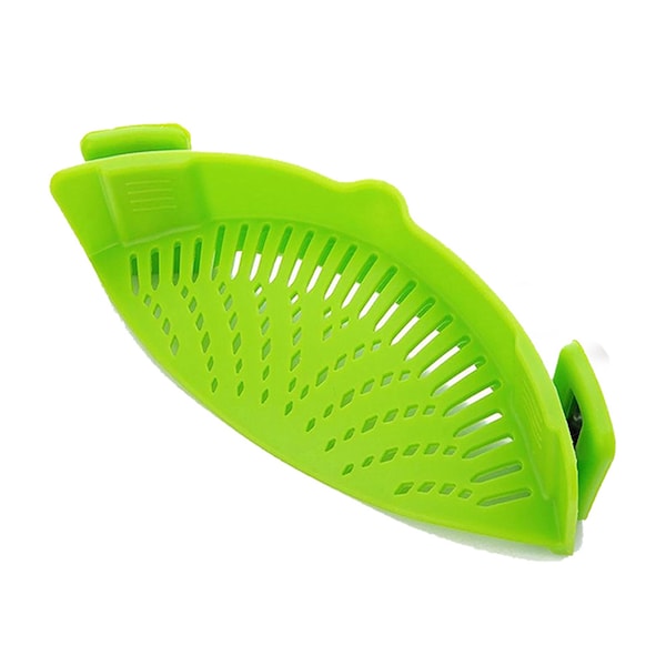 1947Kitchen Heat Resistance Easy Snap Silicone Kitchen Strainer, Green - TI-SNSKS-GRE