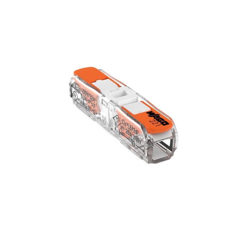 WAGO 221-2401 Lever-Nuts Inline 2 Wire Splicing Connectors (paquete de 10) - 02212401K000004

- Los conectores de empalme de dos cables en línea WAGO 221-2401 Lever-Nuts (paquete de 10) - 02212401K000004