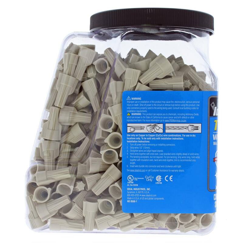 Conectores de alambre IDEAL Twister, 341 - Color Caoba (Frasco de 500) - 30-641J