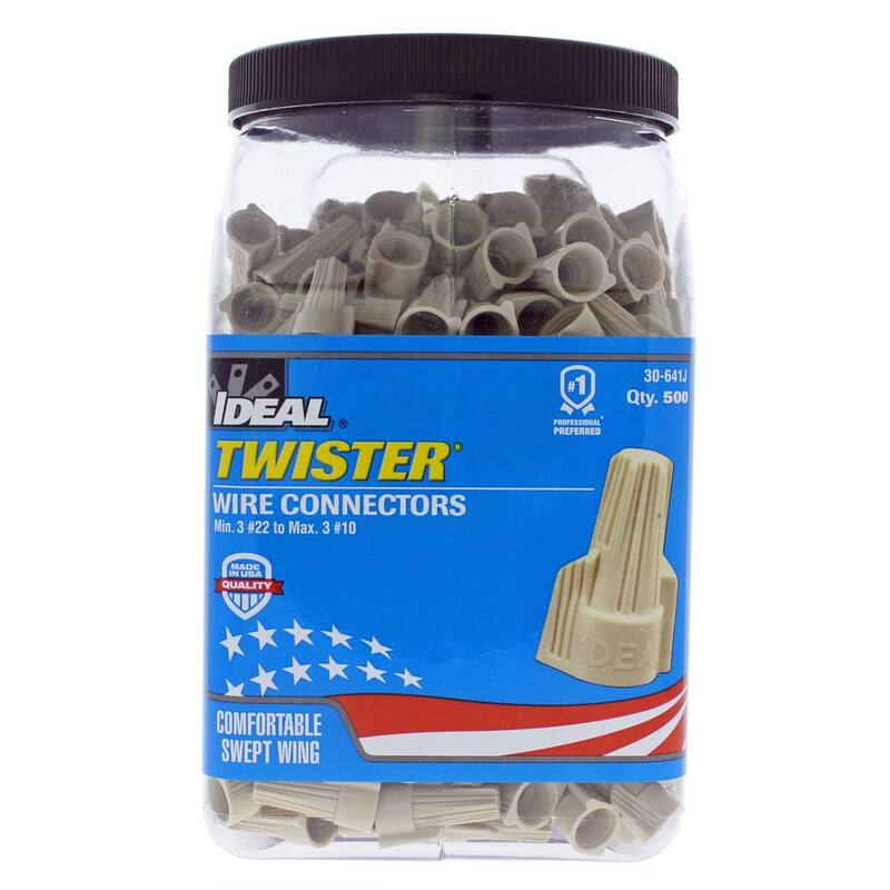 Conectores de alambre IDEAL Twister, 341 - Color Caoba (Frasco de 500) - 30-641J