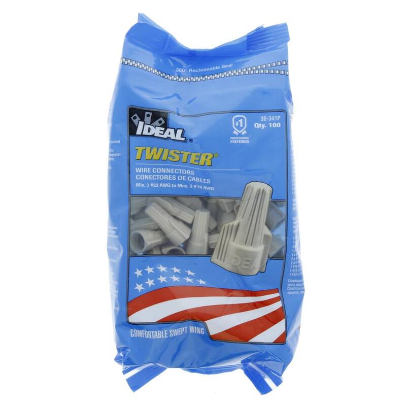 IDEAL Conectores de Alambre Twister 341 Tan (100 por Paquete) - 30-341P