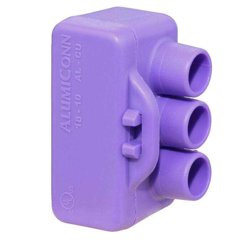 Conectores de cable Al/Cu AlumiConn de 3 puertos (paquete de 25) - 95125.0.