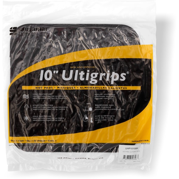 Ultigrips Ultigrips Hot Pad, -109to500 deg F, 10x10" - UHP1010BK