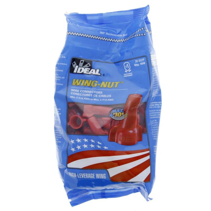 IDEAL 452 Red WING-NUT Conectores de alambre (paquete de 100) - 30-452P