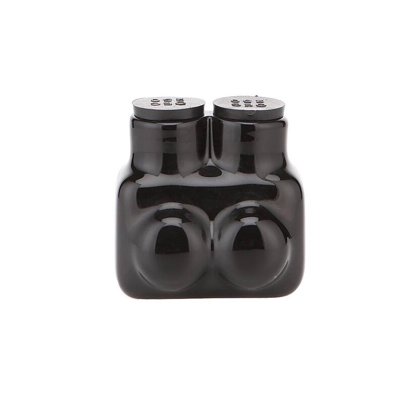 Conector de derivaciones múltiples aislado de doble calibrado 6 AWG a 250 MCM y con capacidad dual de 2 puertos y entrada de un solo lado, color negro - G60006A