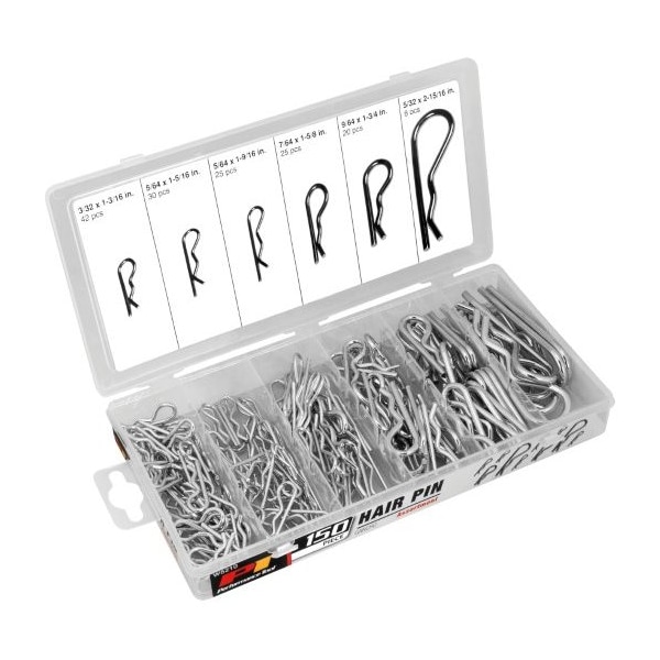 Performance Tool 150-Pc Hair Pin Assortment Hdwr Kit-Hair P, W5210 - W5210