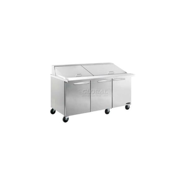 Mvp Group Corporation Kool-It Salad Table 72" 3 Door - Megatop - KSTM-72-3