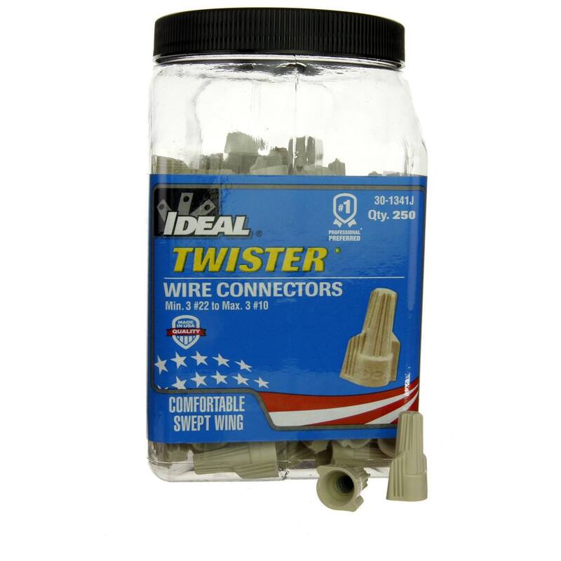 IDEAL 341 Conector de alambre retorcido Tan Twister (paquete de 250) - 30-1341J